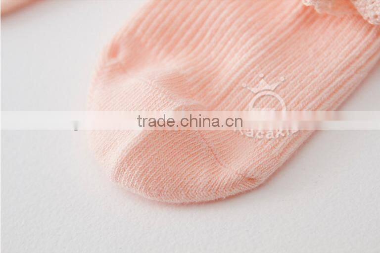 baby sweet lace cotton socks, silicone print baby sock