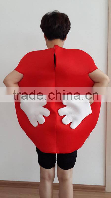 factory sale funny m&m promotion clothing adult minion costume