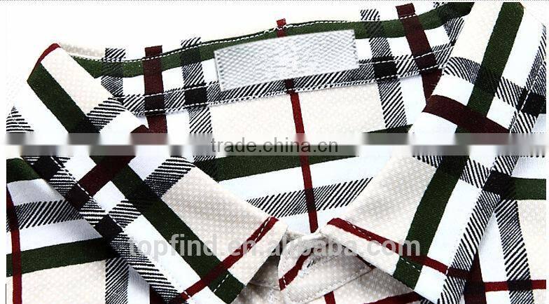 Hot sale 2016 Latest mercerized cotton plaid business men's shirts