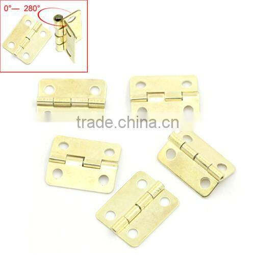 Gold Plated 4 Holes Door Butt Hinges(rotated from 0 degrees to 280 degrees) 16mmx13mm