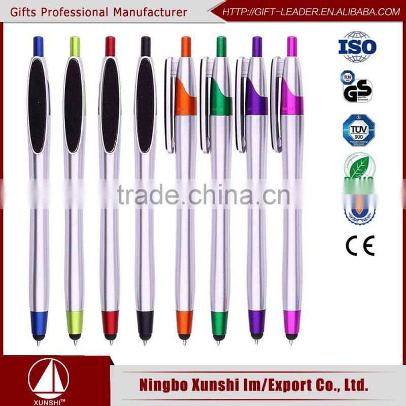 Custom stylus plastic ball pen new products 2016