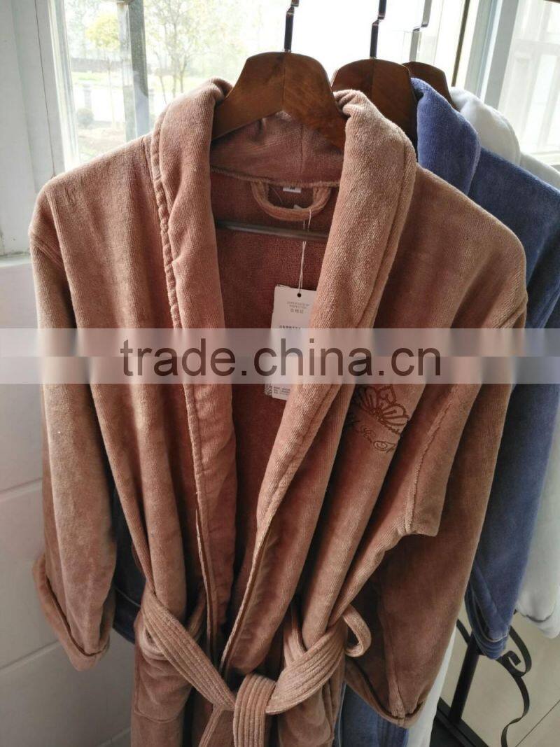 Plain dyed custom 100 cotton robe lightweight