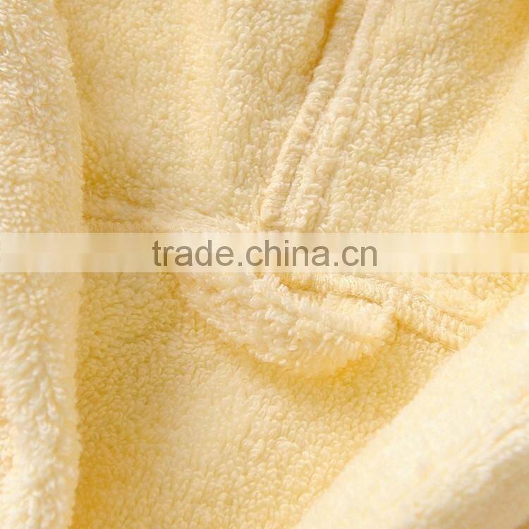 Soft kids hooded robe velour fabric and slippers