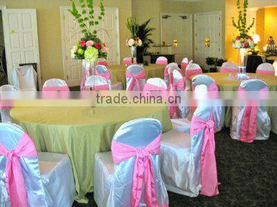 Polyester wedding chair cover banquet chair cover fashion wedding banquet chair cover satin chair cover