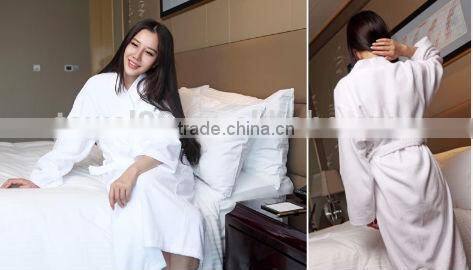 Wholesale Thickening bathrobe 100% cotton towel fabric bathrobe hotel bathrobes