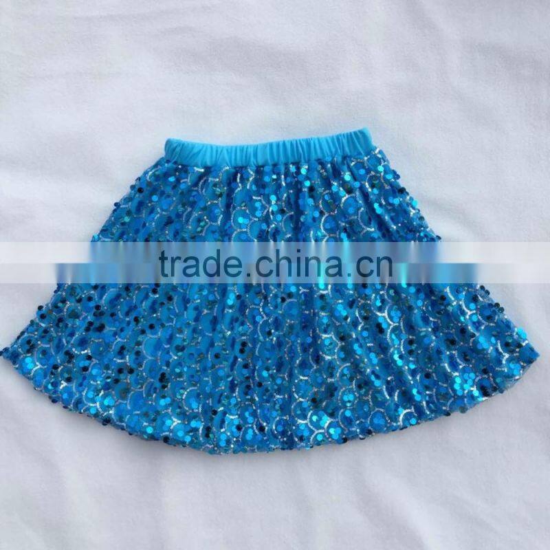 The Newest Design Girl Dress Wholesale Kids Clothes Scale Pattern Sequin Baby Skirt