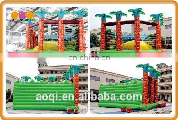 AOQI outdoor coco tree inflatable soft mountain climbing game for sale