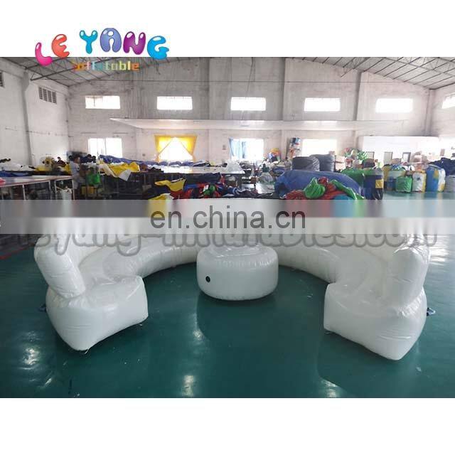 Round Shape Modern Living Room White Inflatable Air Lounger Fireproof Sofa