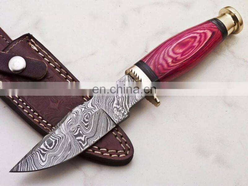 Damascus knifes - CUSTOM HANDMADE HUNTING DAMASCUS KNIFE