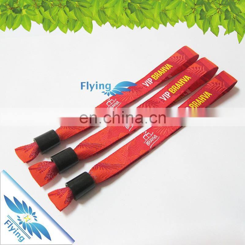 Holiday break Festival wristband with custom logo for event, all kinds festival fabric bracelets