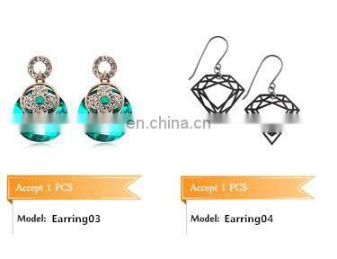 Custom high quality gold pleated simple design j shaped earrings For sale