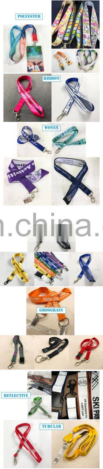 Custom polyester neck printed logo lanyards