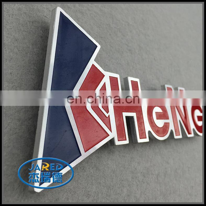 Fancy Car Decoration Custom Name Metal Painting and Brushed Engraved Aluminum Label