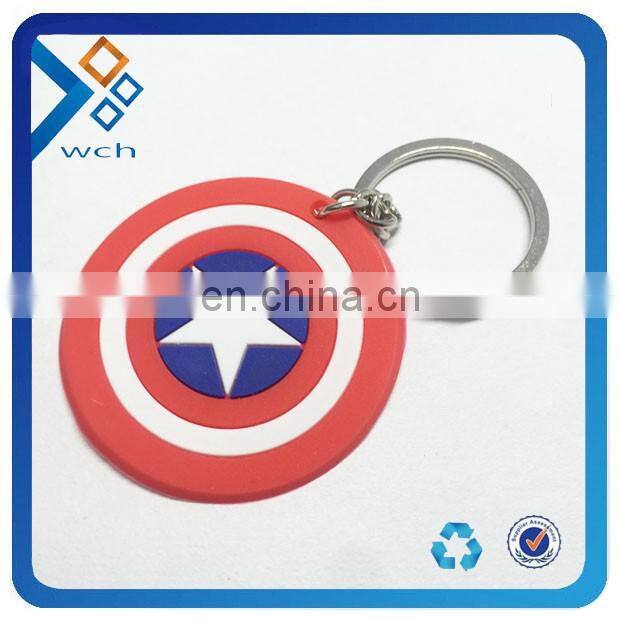 Eco-friendly Material Top Quality 3D Soft Rubber Keychain