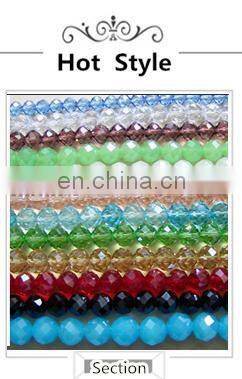 Pujiang wholesale high grade artificial crystal transparent bicone beads with high quality orange 3*6 mm beads for jewelry