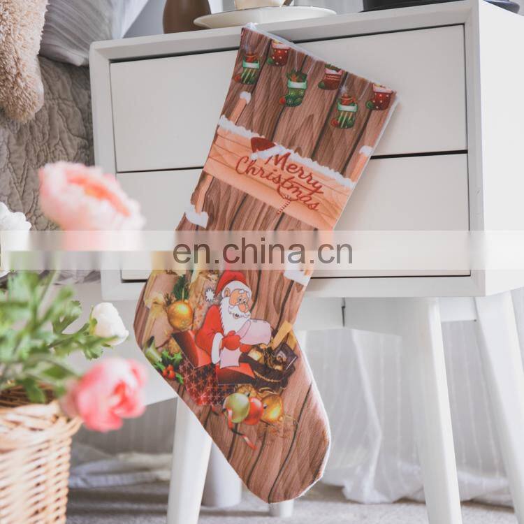 Wholesale Personalized Plush Fleece Christmas Decorations Stocking