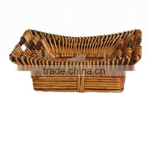 wicker serving tray