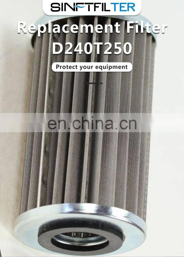 Engine filter element for industrial equipment supplier D240T250