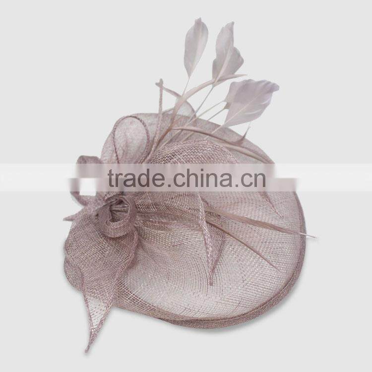 Wholesale Alibaba Wedding/Party/Church Decorate Sinamay Base Hair Clip Fascinator