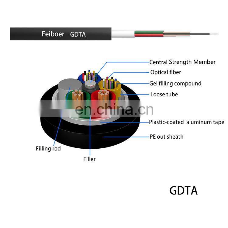 Supply Opto Electric Composite G652 GDTS GDTA Communication Outdoor 4 Core Optical Fiber Cable