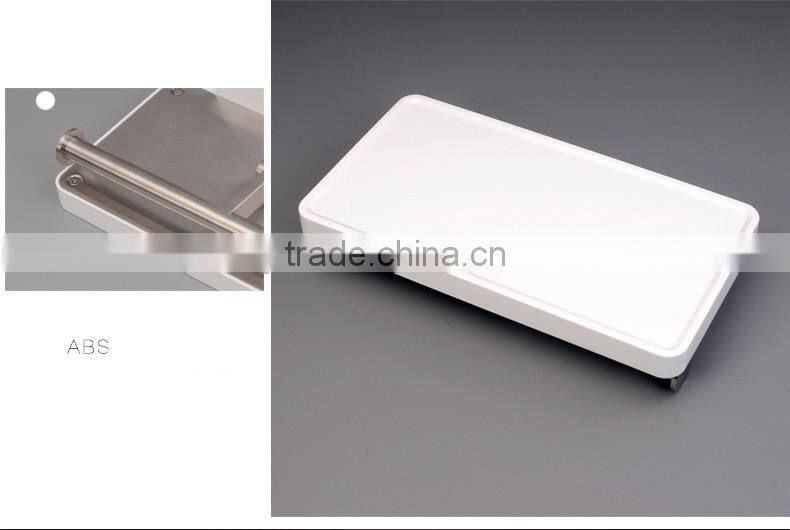 stainless steel bathroom shelf with toilet paper holder / wall mounted bathroom shelf / bathroom accessory