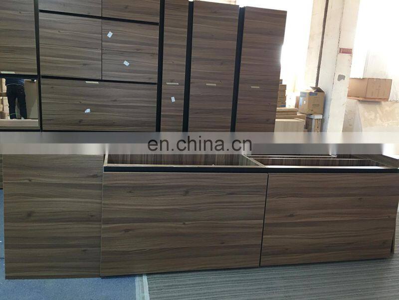 Modular Kitchen Furniture Storage Customized Wood Color Melamine Design Plywood Kitchen Cabinets