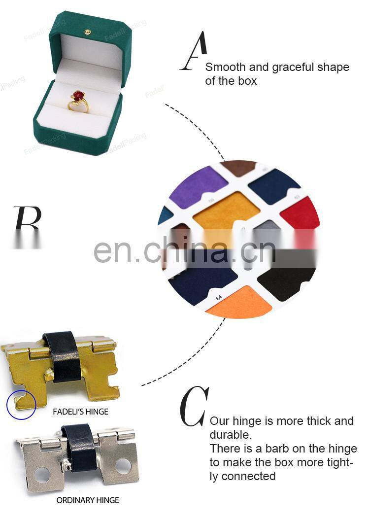 Wholesale custom logo factory of plastic packing boxes with blackish green for ring display box