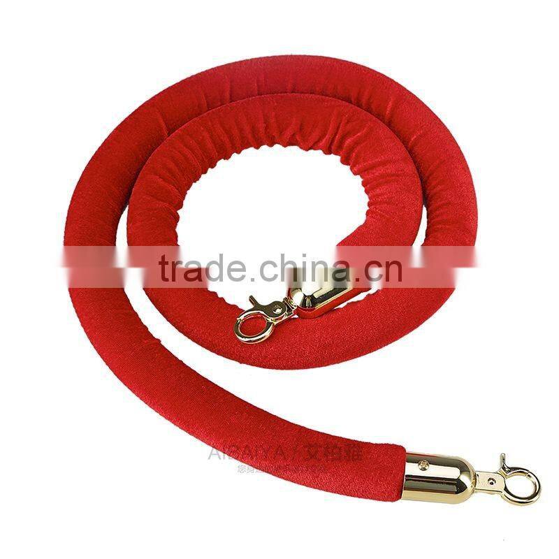 Hangging Rope with silver hook For Barriers at hotel