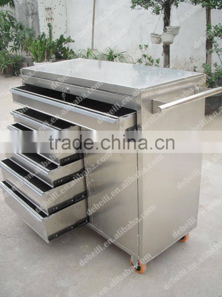 8-Drawer Roller Cabinet With Wheels Stainless Steel Tool Box AX-3112-1