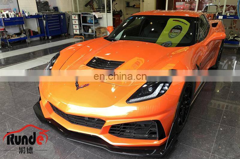Runde Car Modification PP Material bodykit front bumper Upgrade For 2014+ Chevrolet Corvette ZR1 Bodykit Front Bumper