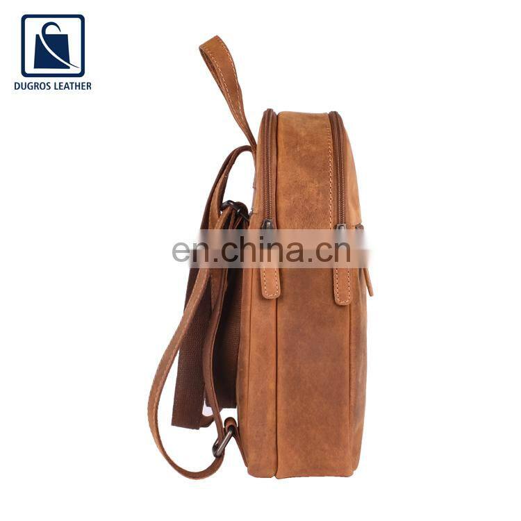 Unique Design Attractive Pattern Cotton Lining Zipper Closure Type Women Genuine Leather Backpack Bag Manufacturer