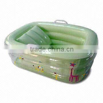 PVC inflatable baby bath pool with cover
