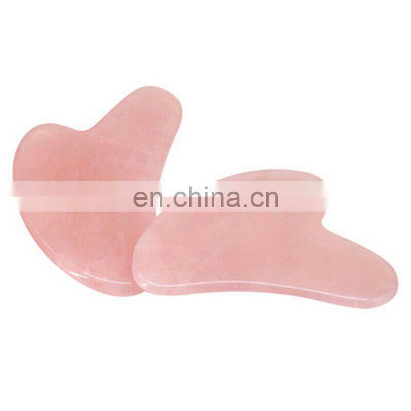 Heart shaped pink quartz gua sha