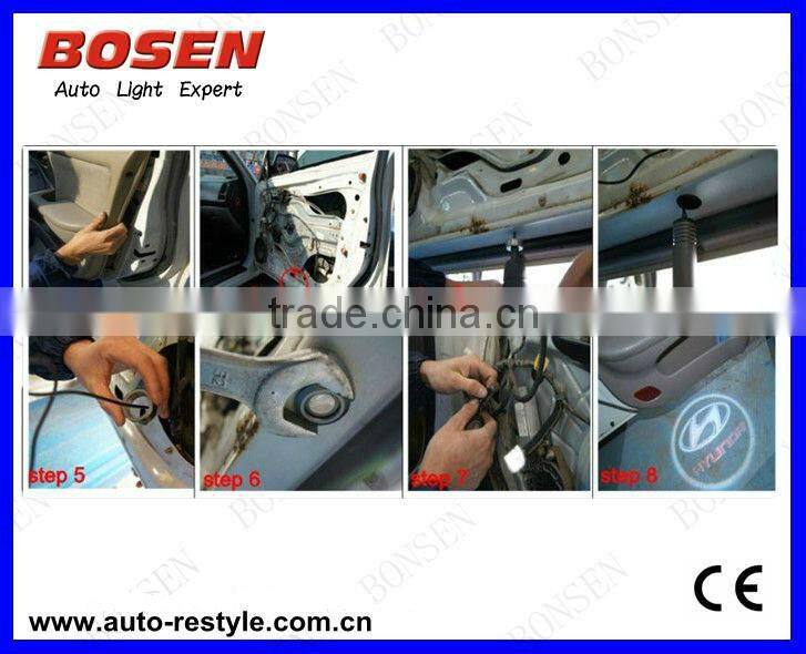 Auto LED Welcome 3D Light Ghost Shadow Emblems Car Logo Door Light Kit