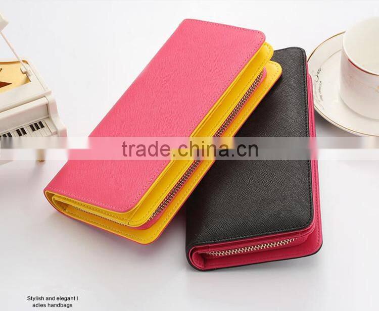 modern stylish ladies zipper clutch wallet