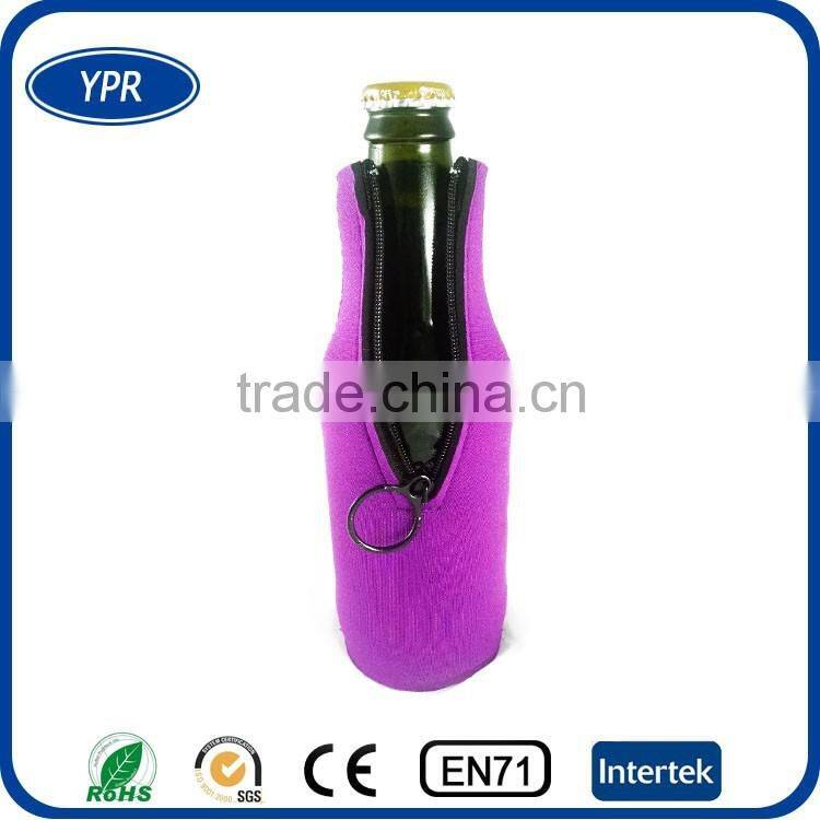 Promotional foldable single beer bottle cooler
