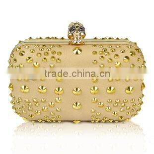 2014 fashion ladies rivet clutch bag evening handbag