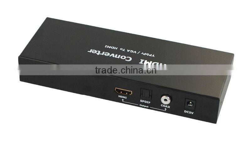 High Quality Vga+ypbpr Input To Hdmi+spdif/toslink+coaxial Output Converter