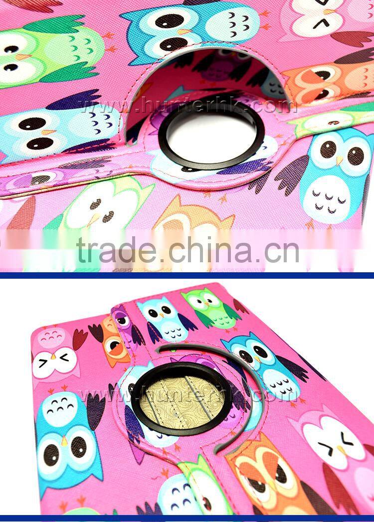 Printed Owls Rotating Tablet Case For iPad Air 2