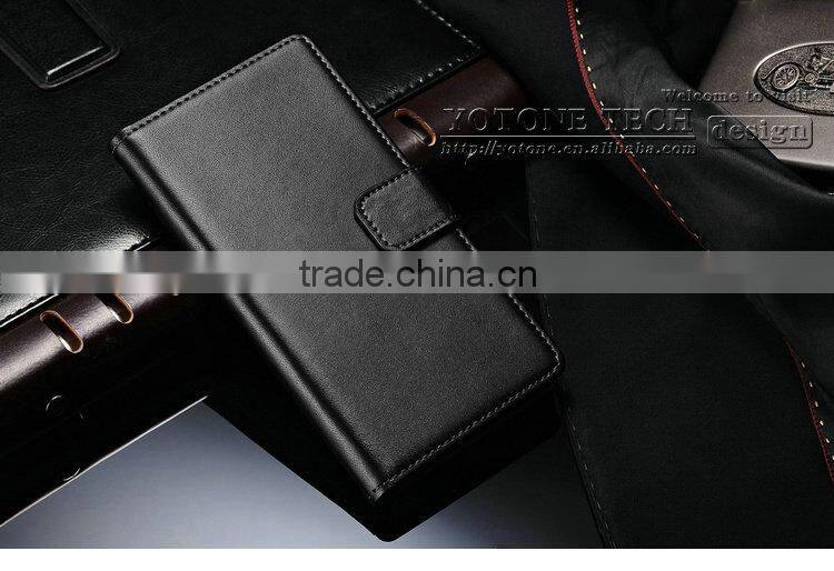 Quality pu leather wallet design cell phone case for Sony Z3
