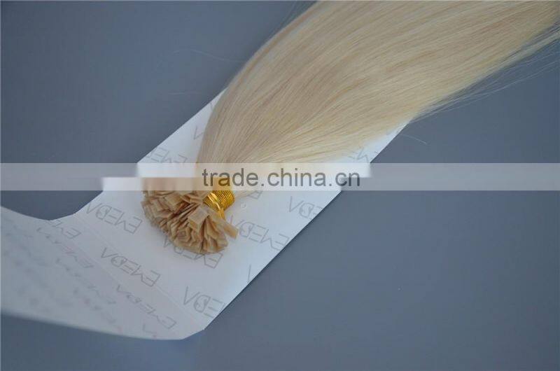 Italian keratin prebonded hair extension flat tip hair extension