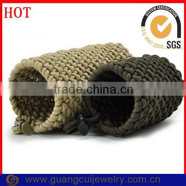 Fashion parachute rope woven outdoor emergency survival bottle shrink wrap sleeves