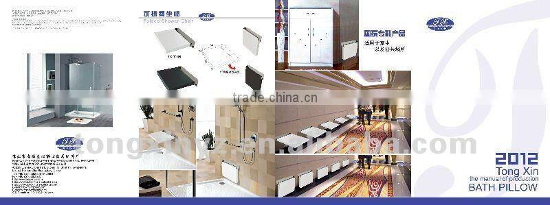 Bathroom wall mounted folding shower seat