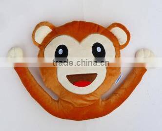 plush emoji pillows/High quality Plush Emoji pillow/plush monkey emoji pillow