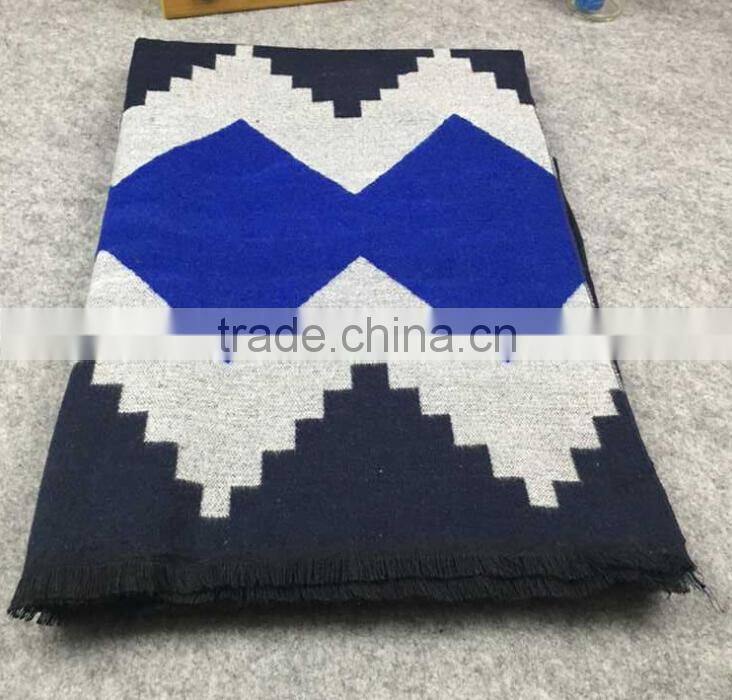 Wholesale New Winter Warm Fashion Plaid Pashmina Woman Acrylic Shawl