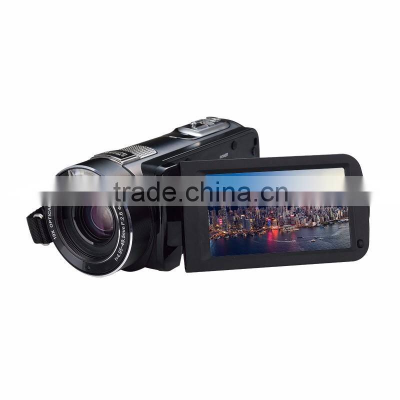 full hd 1080p digital video camera/120x digital zoom/10x optical zoom /3.0'' touch display digital camcorder