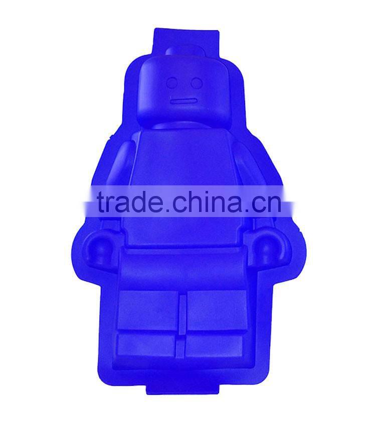 Large Figure Robot Silicone Mold, Robot Baking Molds, Minifigure Cube Tray Candy Mold, Building Block Ice Tray Candy