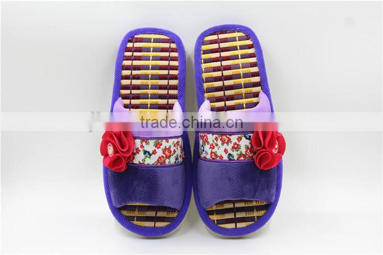 Flax slippers home indoor antiskid men and women natural bamboo rattan mat bottom cool summer slippers
