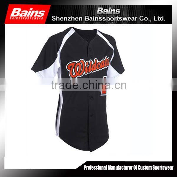China supplier 2015 new product cheap wholesale plain baseball jerseys/plain baseball jersey/plain baseball jersey shirts