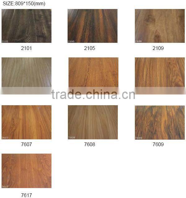 12mm AC4 hdf real wood texture laminate wood flooring